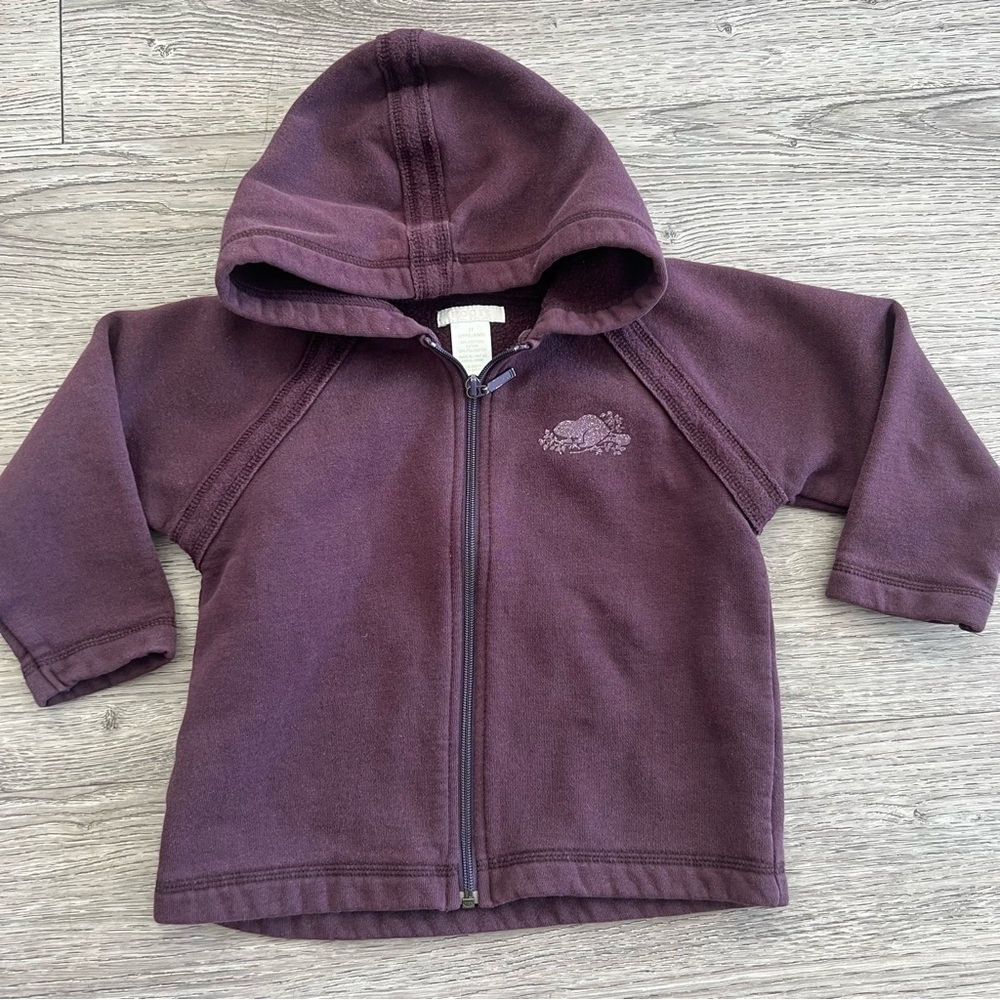 Roots kids Purple Zip-Up Hoodie Sweatshirt 2t